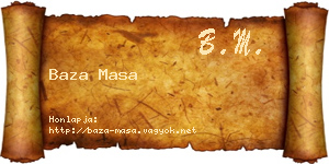 Baza Masa névjegykártya